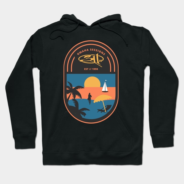 311 - Omaha sessions // Artwork In Album Retro Style Fan Art Designs Hoodie by Liamlefr